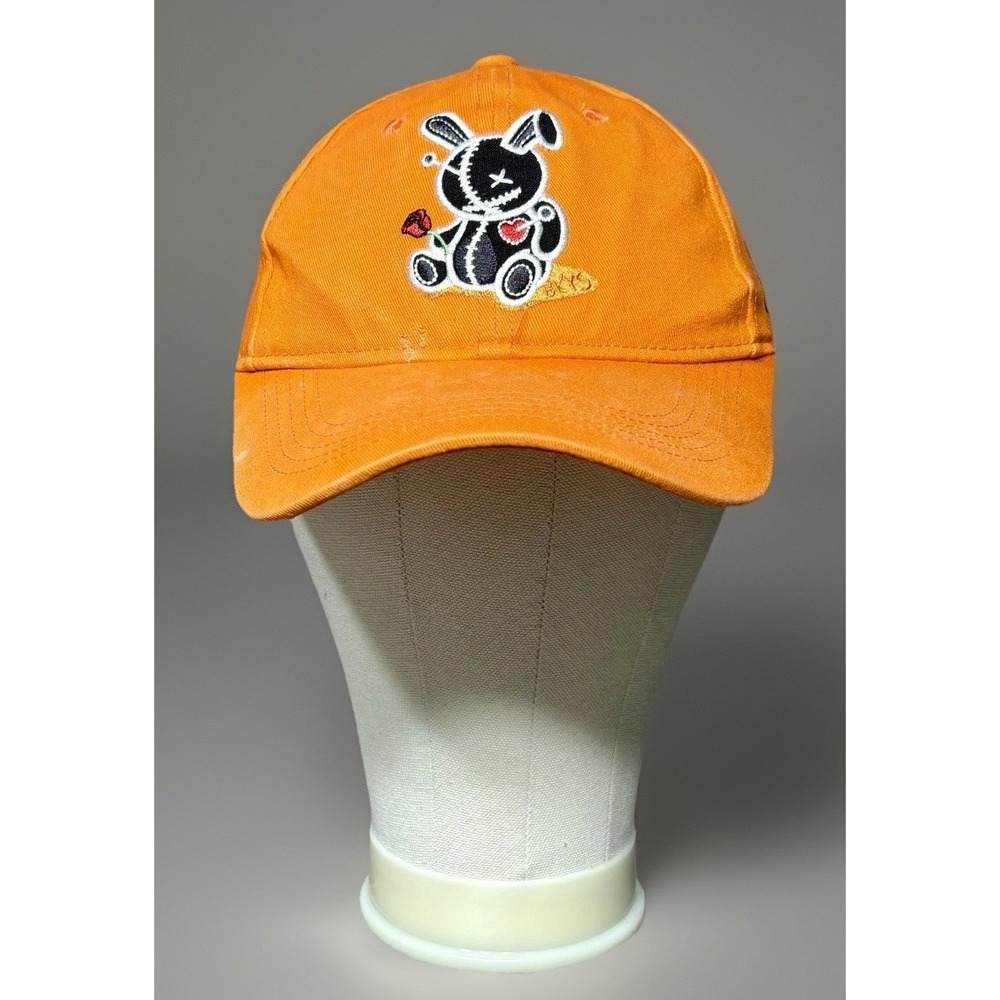 BKYS Lucky Charm Hat Cap 100% Cotton. Orange One Size Adjustable Strap. EUC